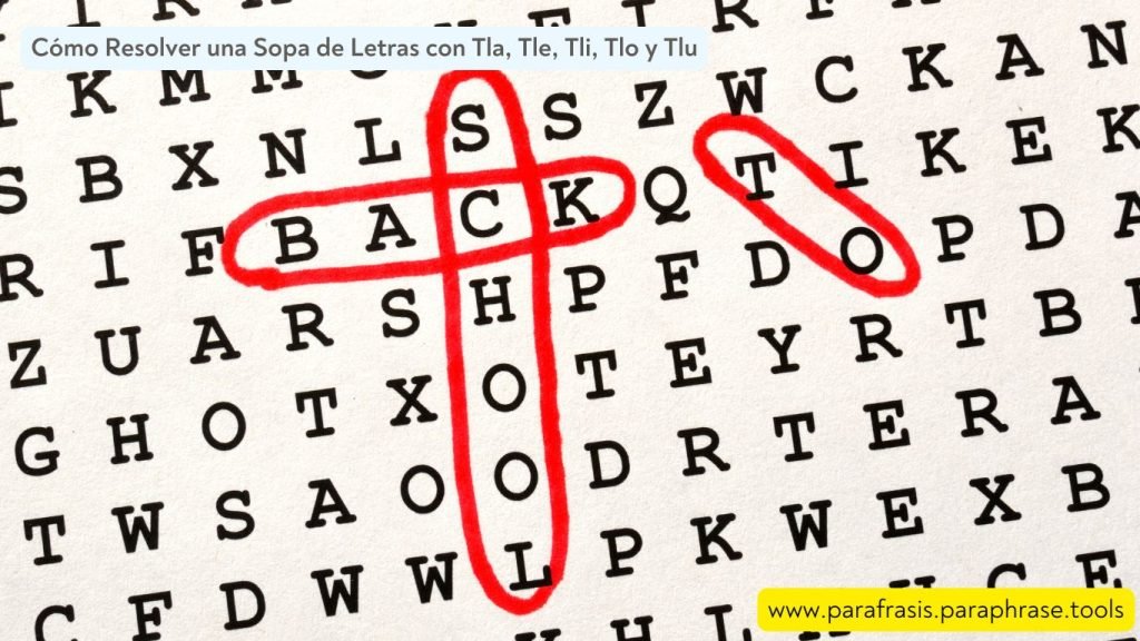 Cómo Resolver una Sopa de Letras con Tla, Tle, Tli, Tlo y Tlu 1 Cómo Resolver una Sopa de Letras con Tla, Tle, Tli, Tlo y Tlu