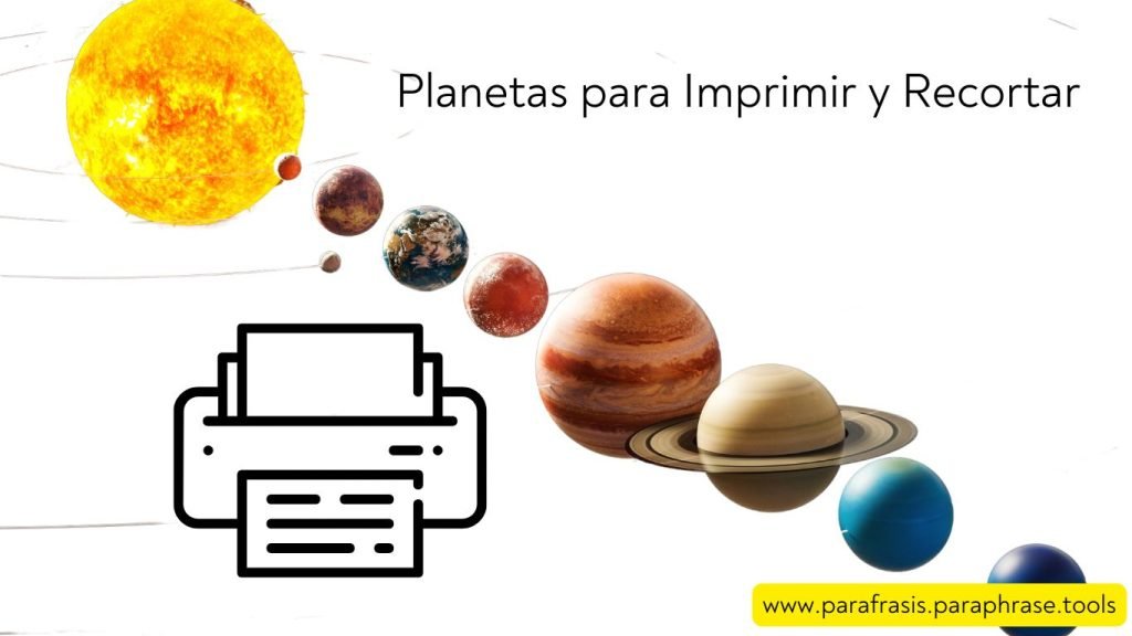 Planetas para Imprimir y Recortar: Actividades Educativas Divertidas 1 Planetas para Imprimir y Recortar