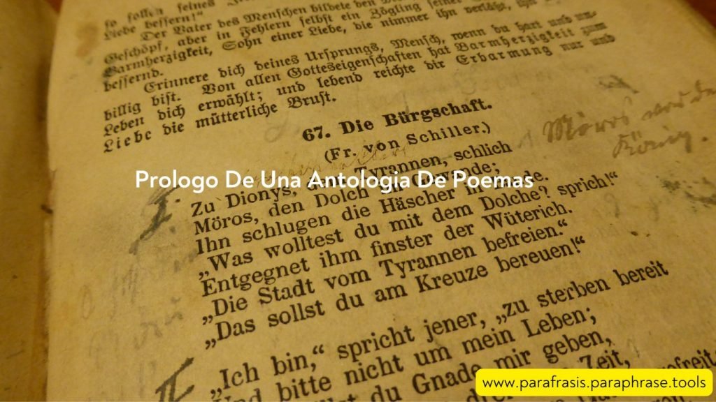 Prologo De Una Antologia De Poemas 1 Prologo De Una Antologia De Poemas 2