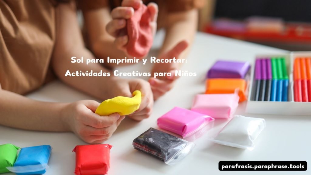 Sol para Imprimir y Recortar Actividades Creativas para Niños