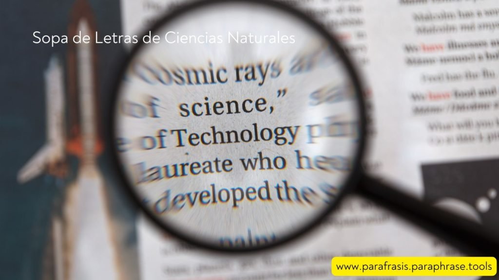 Sopa de Letras de Ciencias Naturales: Aprender Jugando 1 Sopa de Letras de Ciencias Naturales