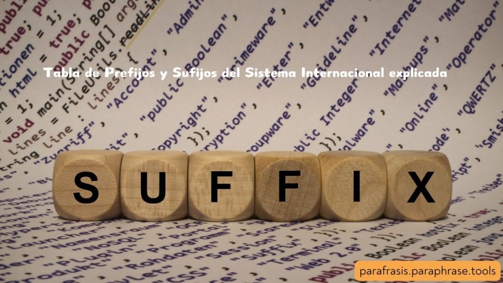 Tabla de Prefijos y Sufijos del Sistema Internacional explicada 1 Tabla de Prefijos y Sufijos del Sistema Internacional explicada