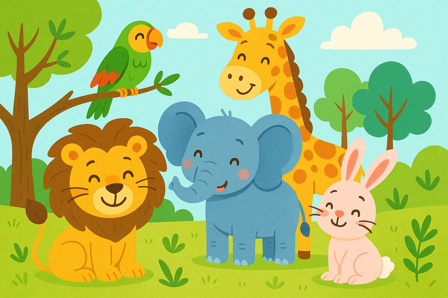 Adivinanzas Cortas de Animales para Niños: Aprende Jugando con la Naturaleza 1 Adivinanzas cortas de animales para niños con dibujos coloridos