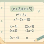 Ejemplo visual de binomio con término común explicado de forma sencilla