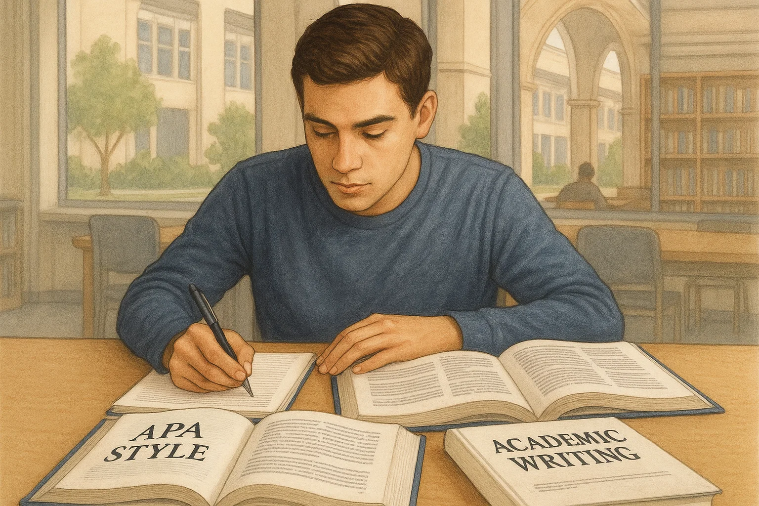 5 Ejemplos de Citas Directas según APA 7 | Cómo Hacer Citas Correctamente 1 Estudiante aprendiendo cómo hacer citas directas en formato APA con ejemplos prácticos.