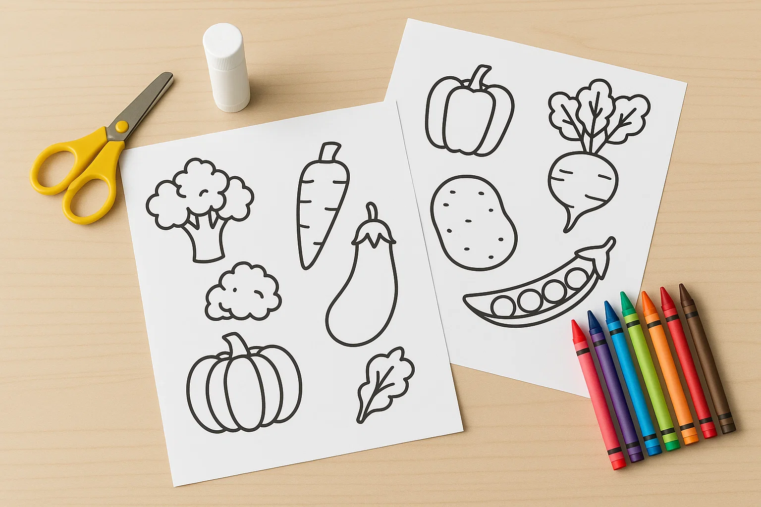 Verduras Para Recortar y Pegar: Guía Completa con Ejemplos Educativos 1 Verduras para recortar y pegar en actividades escolares