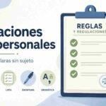 Oraciones impersonales en reglamentos explicadas fácil
